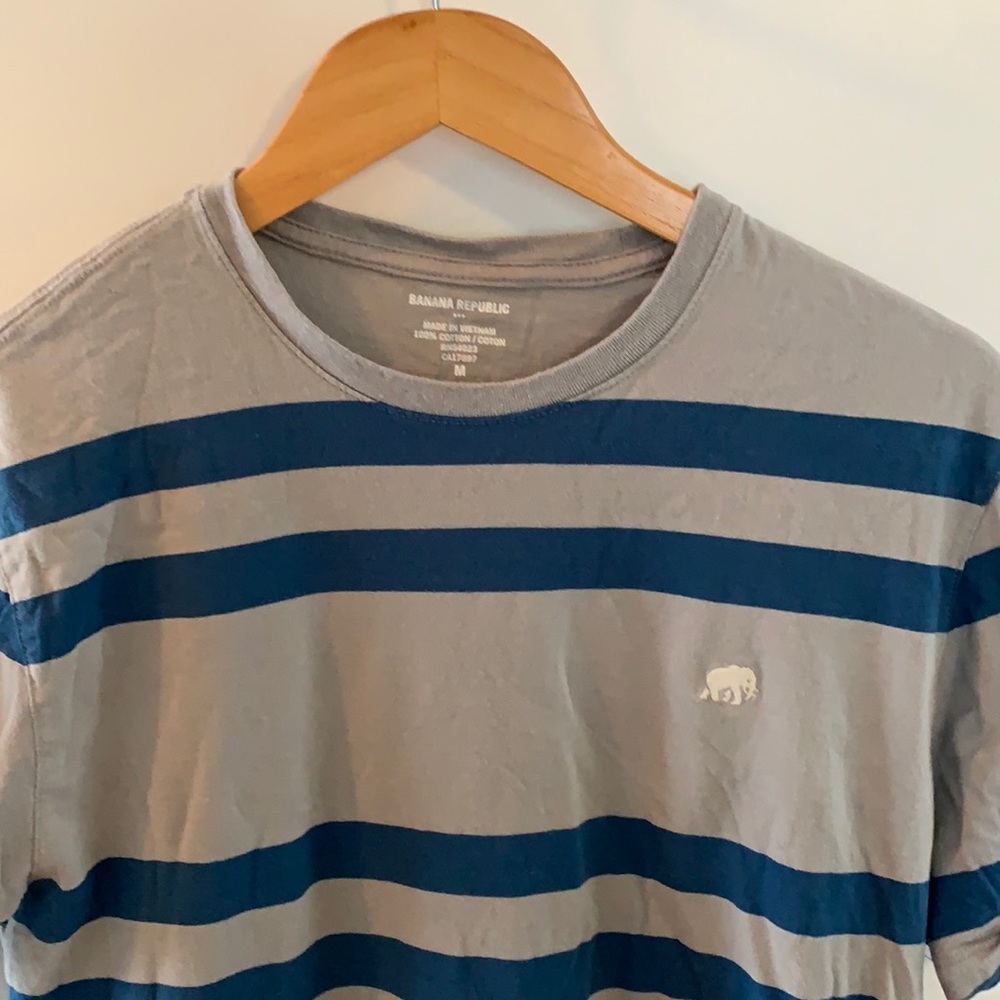 Blue and Gray Banana Republic top